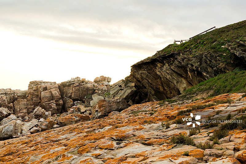 从世界遗产地罗伯格自然保护区俯瞰南大洋的日落图片素材