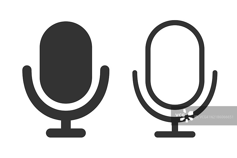 麦克风图标矢量图图片素材