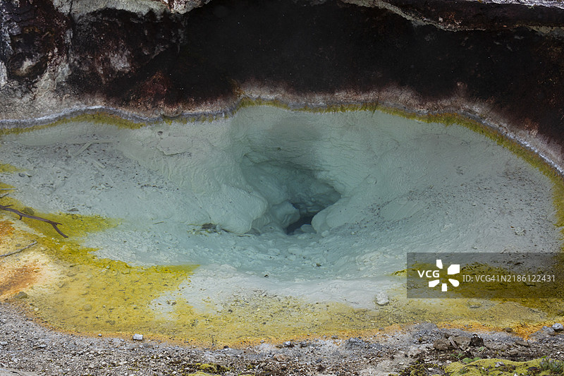 黄石公园的阿沃卡温泉图片素材