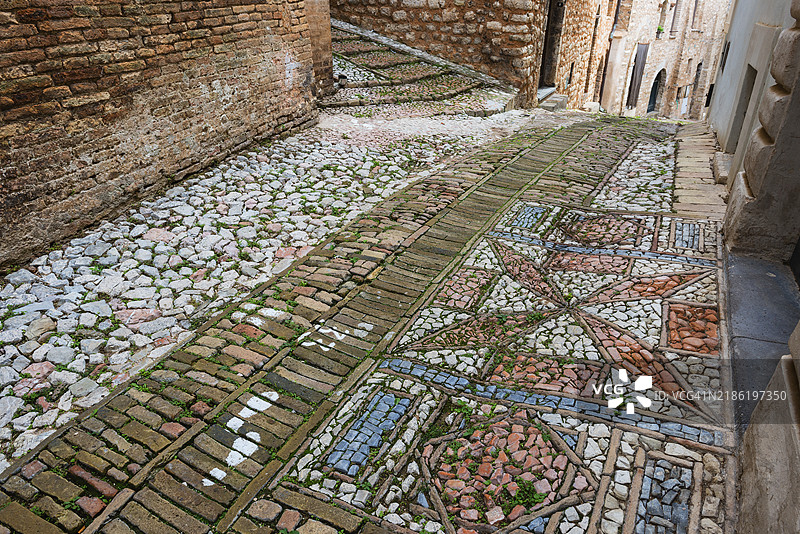 设计的巷道鹅卵石图片素材