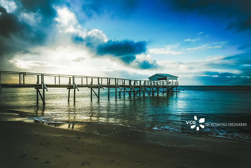 澳大利亚维多利亚州索伦托的海洋与天空的美丽景色图片素材