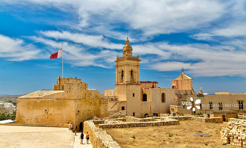 维多利亚的圣母升天大教堂，戈佐，马耳他，地中海，欧洲图片素材