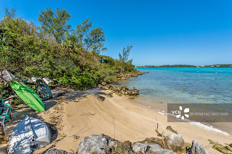 百慕大蓝洞公园，大西洋，北美图片素材