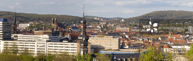 萨尔布吕肯全景，萨尔兰，德国，欧洲图片素材