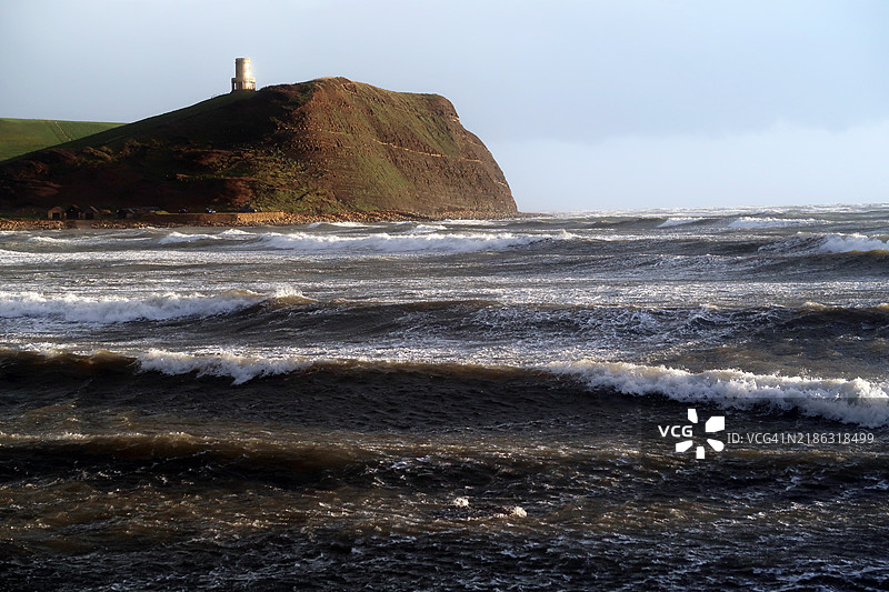 基默里奇湾，侏罗纪海岸，联合国教科文组织世界遗产，德文郡，英格兰，联合王国，欧洲图片素材