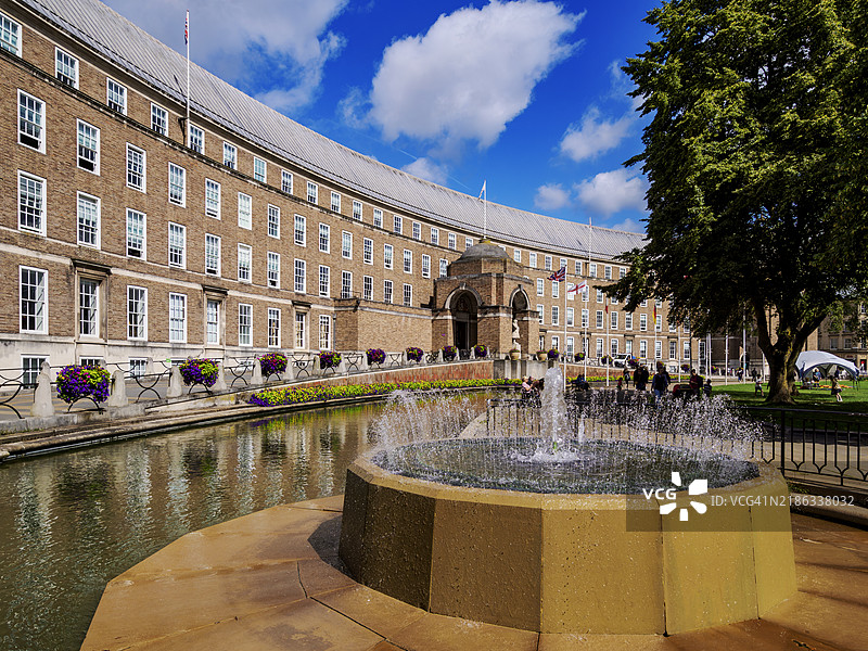 布里斯托尔市政厅，大学绿地，英格兰，联合王国，欧洲图片素材