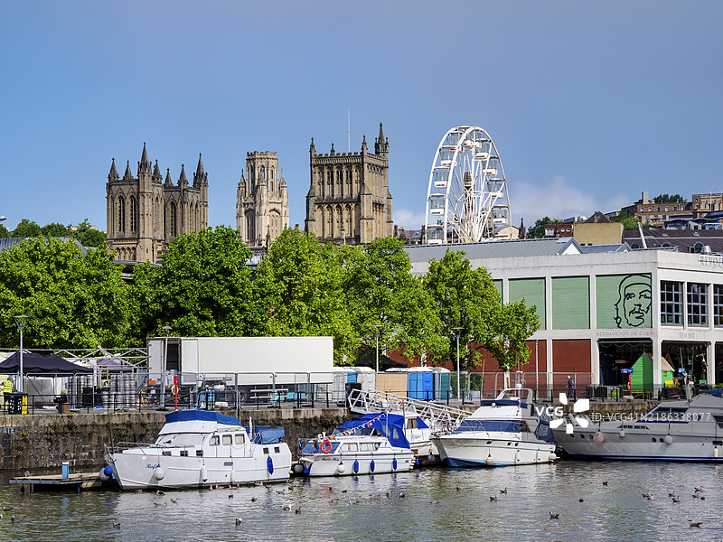 布里斯托尔浮动港，英格兰，联合王国，欧洲图片素材