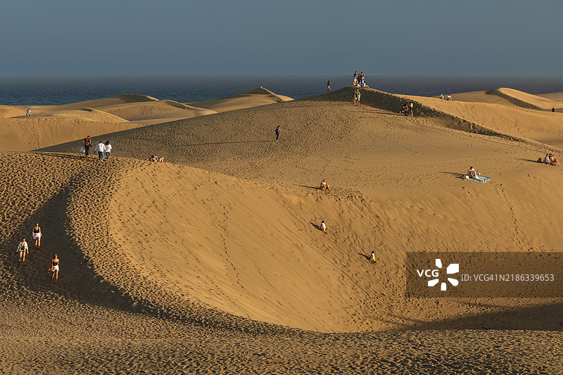 马斯帕洛马斯沙丘，格兰卡纳里亚岛，加那利群岛，西班牙，大西洋，欧洲图片素材