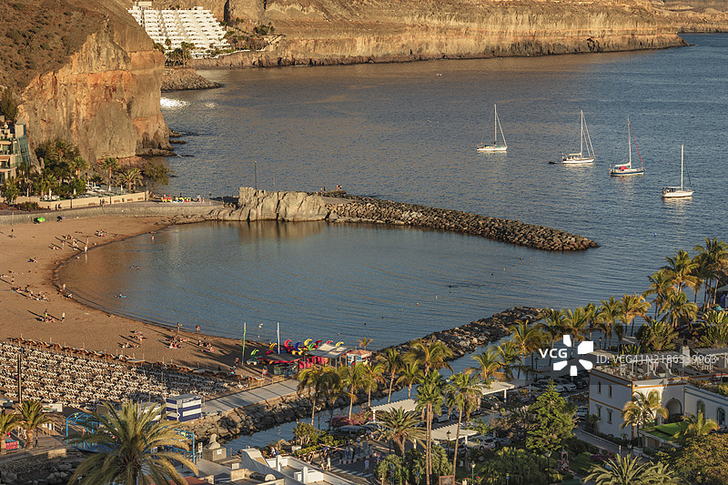 西班牙大加那利岛摩根港的海滩，亚特兰大，欧洲图片素材