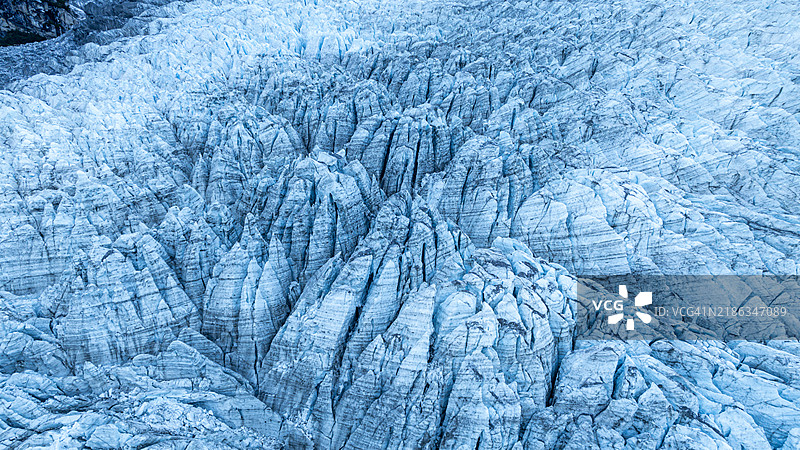 智利火地岛的皮亚冰川航拍图，南美洲图片素材