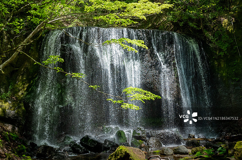 猪苗代辰沢不动瀑布图片素材