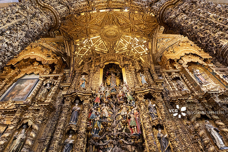 圣弗朗西斯教堂，联合国教科文组织世界遗产，波尔图，北部，葡萄牙，欧洲图片素材