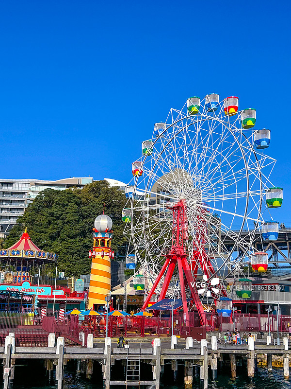 悉尼月亮公园的摩天轮图片素材