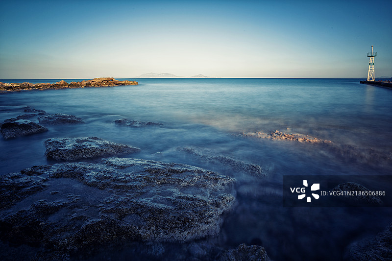 科斯岛的火山海洋图片素材