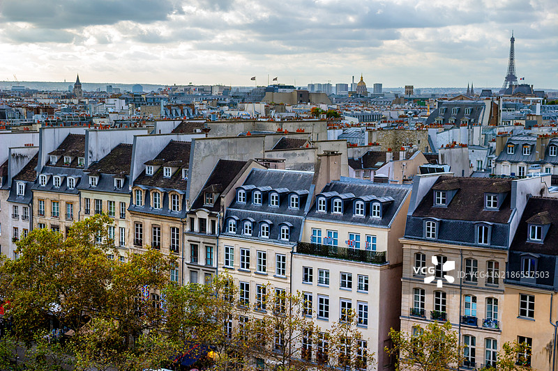 巴黎蓬皮杜中心的景观图片素材