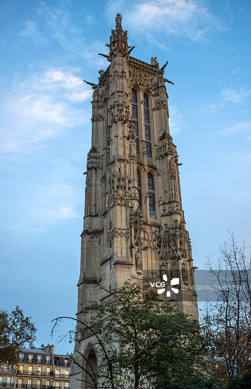 圣雅克塔楼，巴黎，法国图片素材
