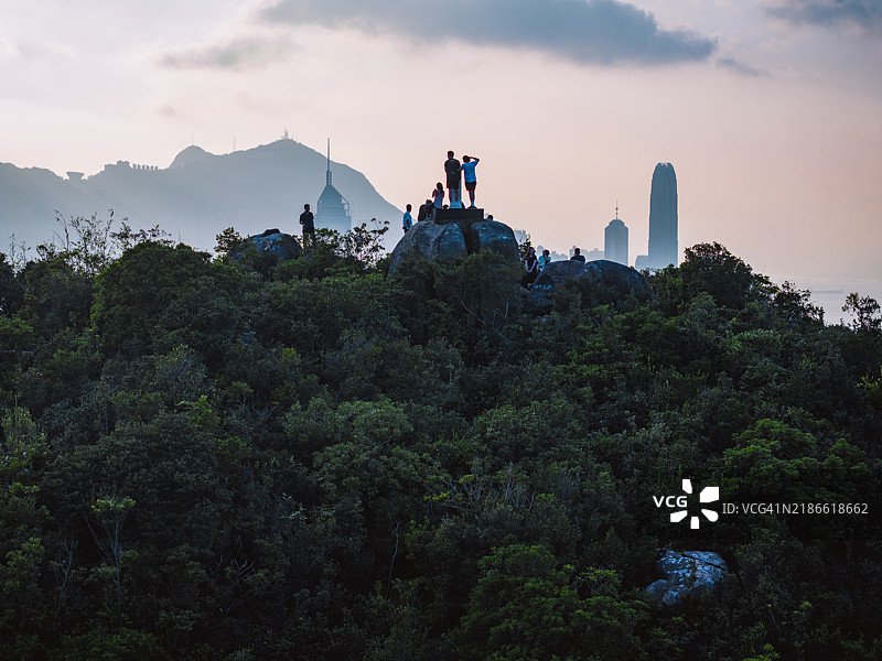 香港天际线，来自布雷马山的视角图片素材