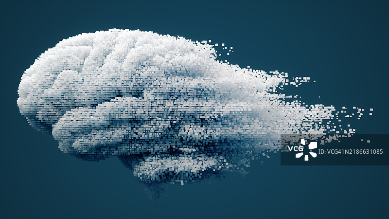 机器学习、人工智能和深度学习概念图片素材