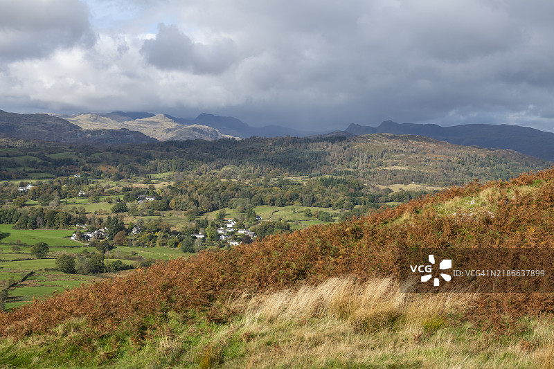 秋季的拉特巴罗山景观，位于英格兰坎布里亚湖区。图片素材
