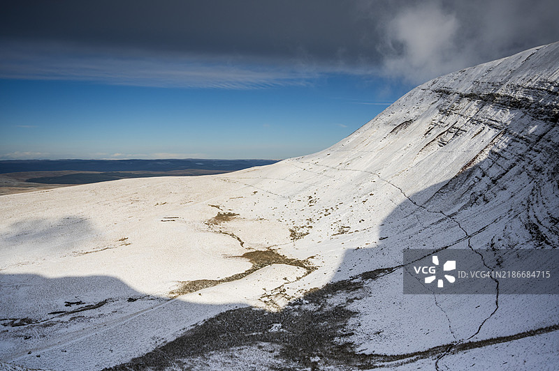 布雷肯比肯斯的冬季雪山图片素材