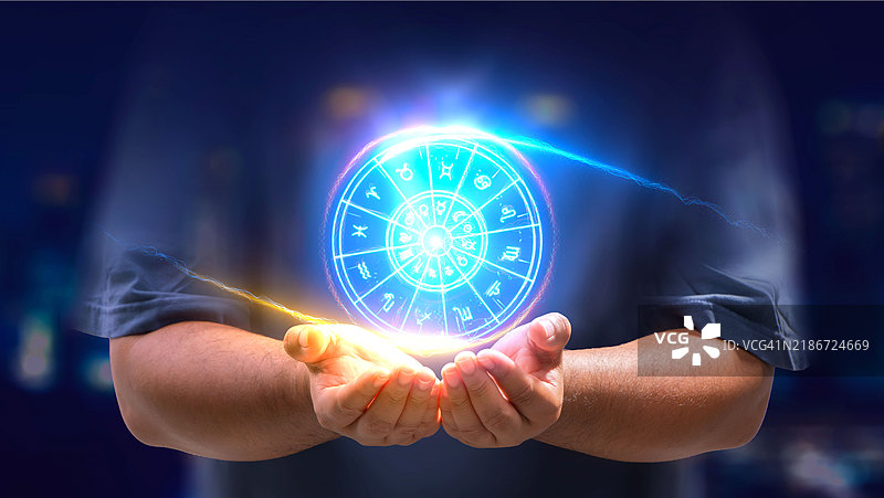 星座与占星术，包括星座、概念、预测、星座运势和信仰图片素材