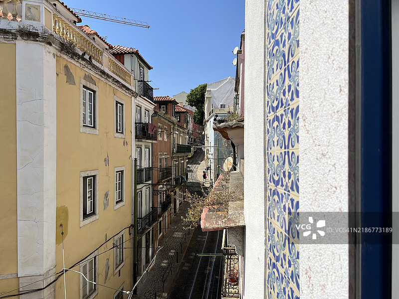 里斯本的典型街景图片素材