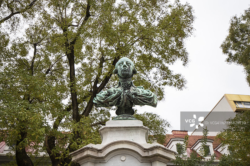约瑟夫二世皇帝半身像，奥地利施蒂利亚州格拉茨，欧洲图片素材