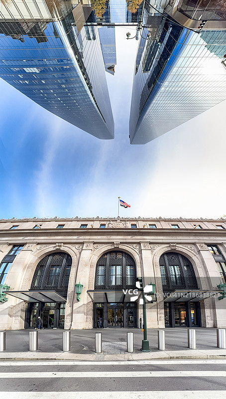 莫伊尼汉火车大厅和曼哈顿西区图片素材