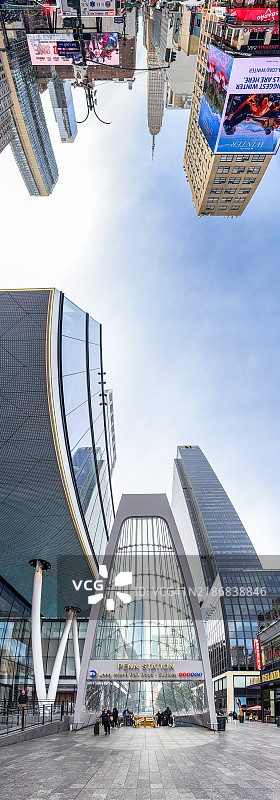 宾夕法尼亚车站和曼哈顿中城大楼图片素材