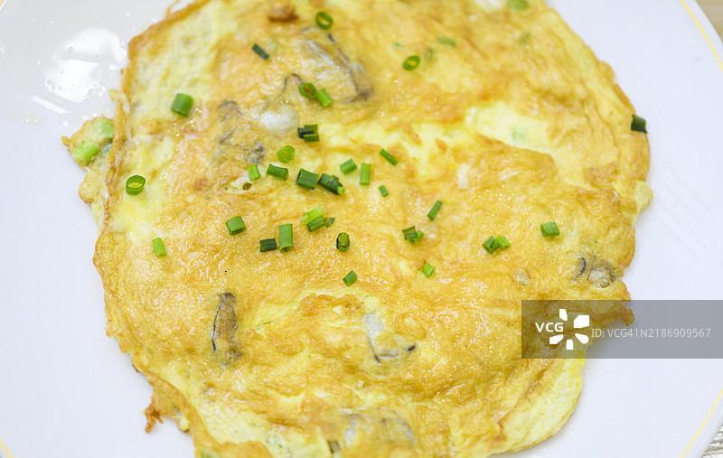 中国小吃，蛋海鲜煎饼图片素材