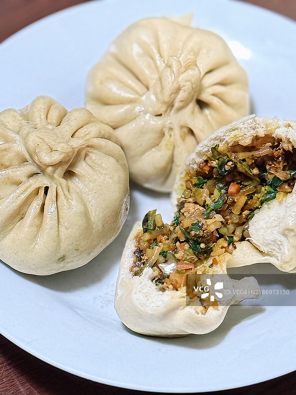 美味的自制蒸包图片素材