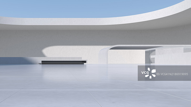 3D白色简单背景空间图片素材