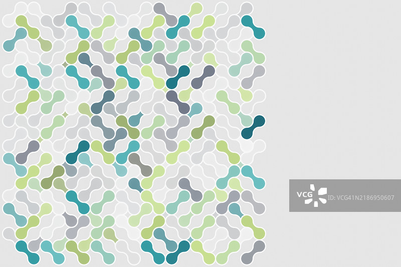 有限色彩调色板的有机形状图案图片素材