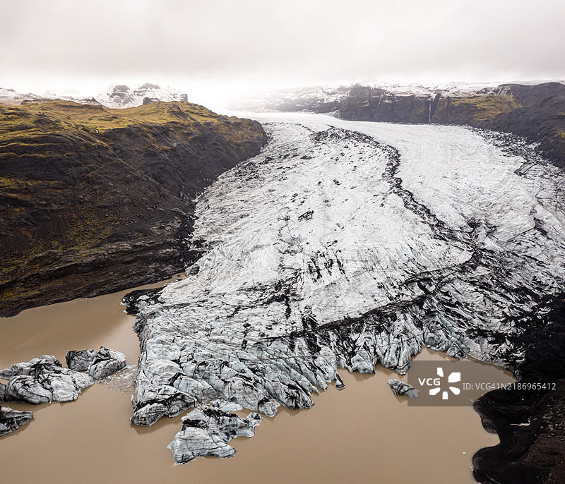索尔海马冰川，冰岛南部图片素材