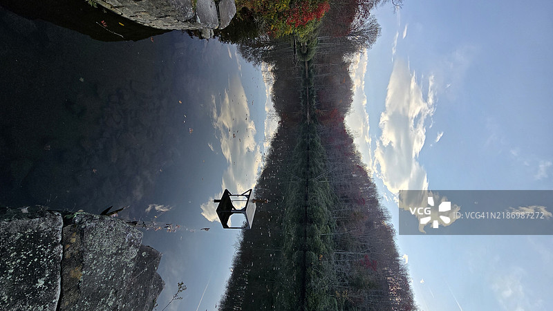 北卡罗来纳州瓦塔戈县的湖泊风景图片素材