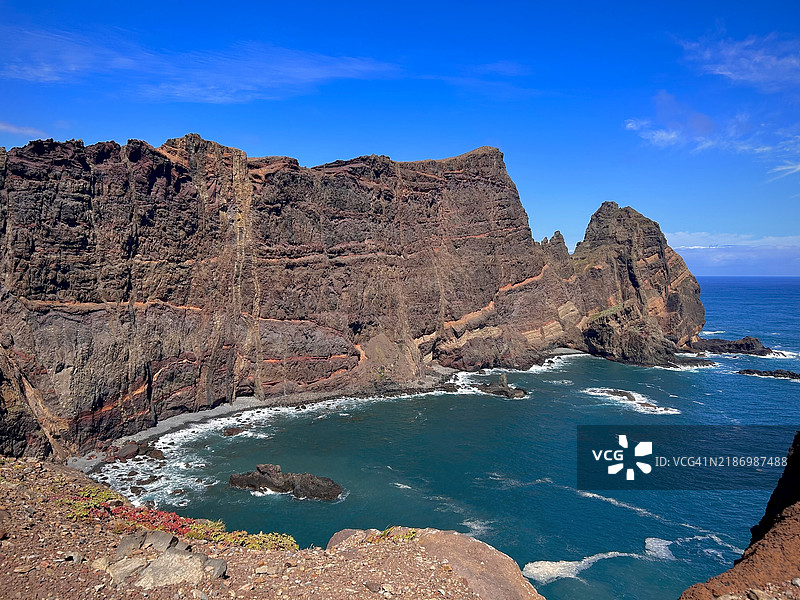 马德拉，葡萄牙，马基科，蓝天映衬下的海景图片素材