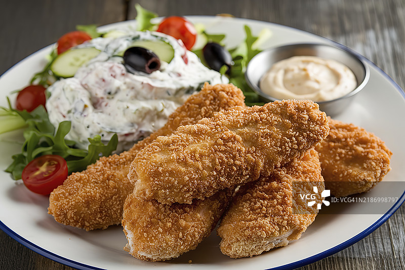 一盘裹粉鸡柳图片素材