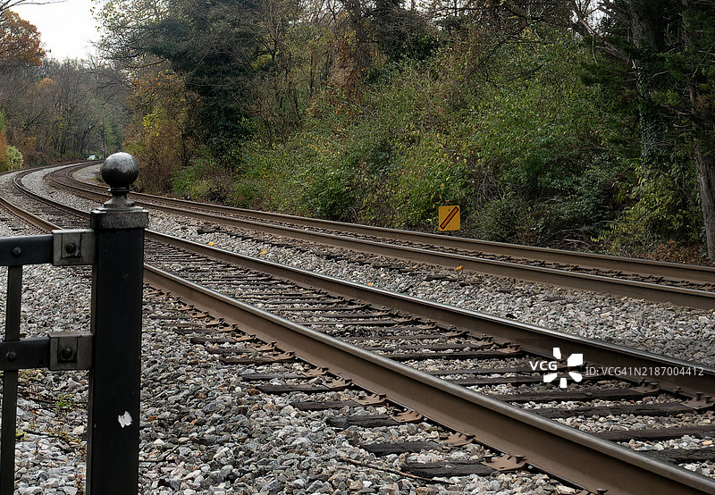 美国铁路轨道的景观图片素材