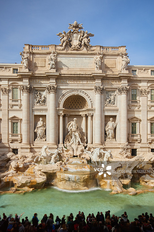 意大利罗马的特雷维喷泉图片素材