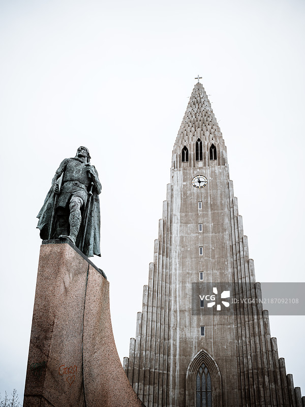 雷克雅未克的哈尔格林姆斯教堂，冰岛图片素材