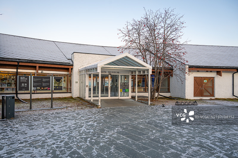 世界遗产岩画中心 - 阿尔塔博物馆入口图片素材