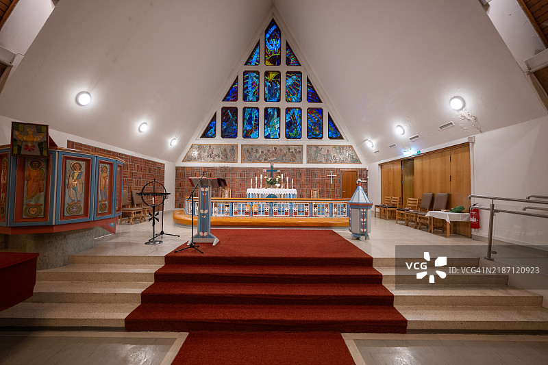 现代教堂祭坛图片素材