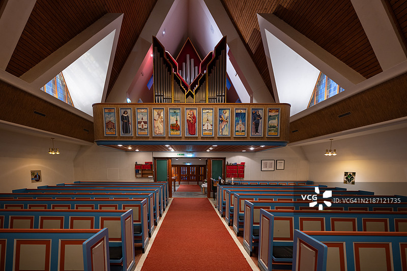 挪威哈默菲斯特教堂的风琴图片素材