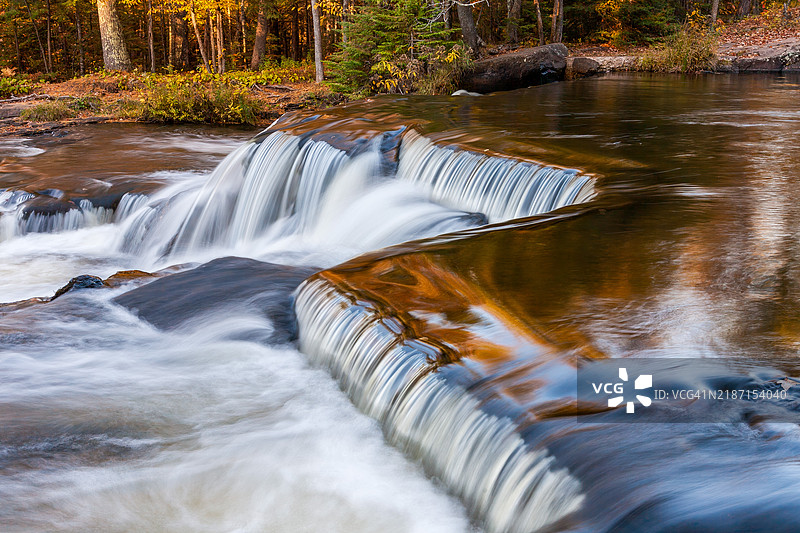 美国邦德瀑布的风景如画的瀑布景观图片素材