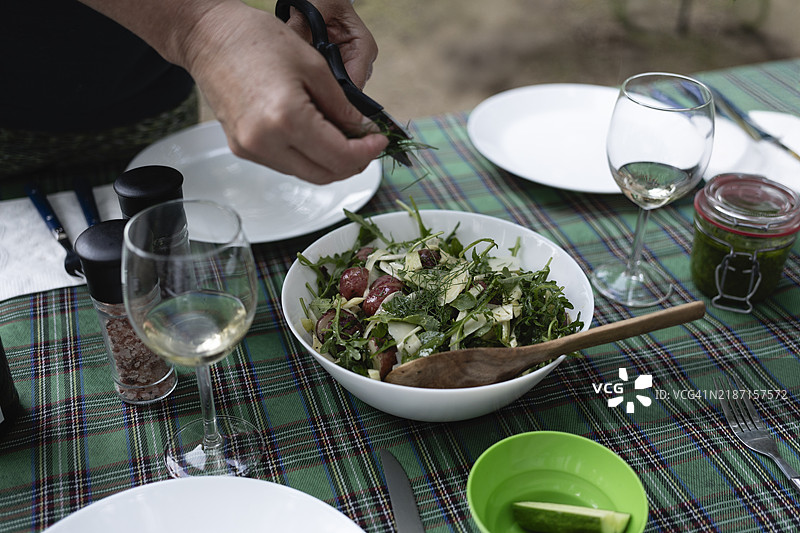 芝麻菜土豆沙拉图片素材