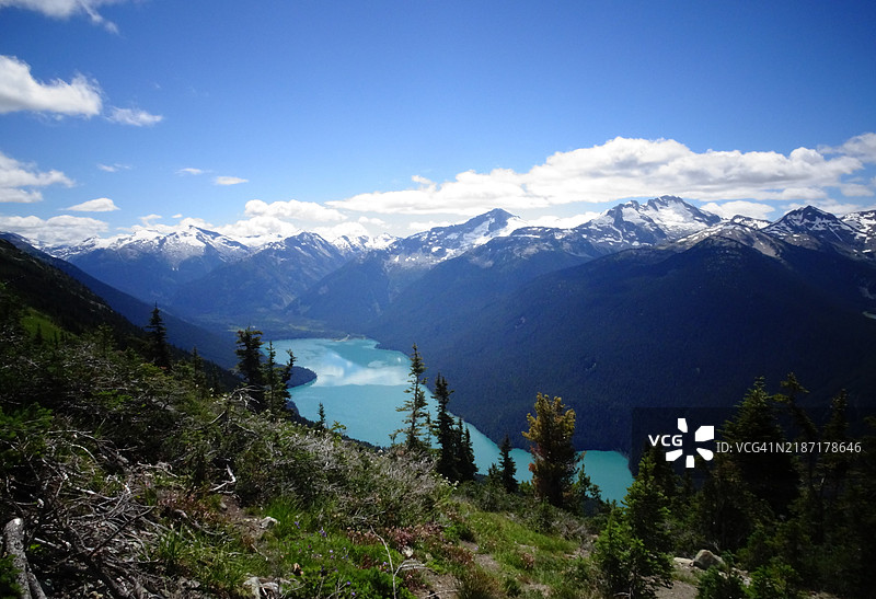 雪山与天空的美丽景色图片素材