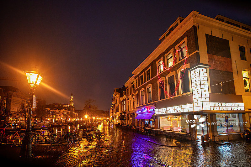 莱顿的一个傍晚图片素材