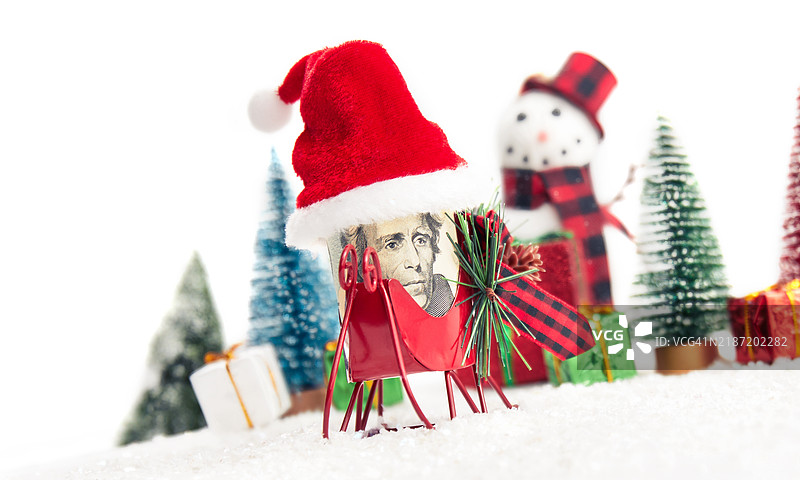 圣诞奖金支付图片素材