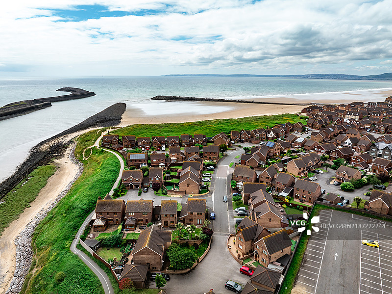 威尔士波特塔尔博特的住宅区，房屋图片素材