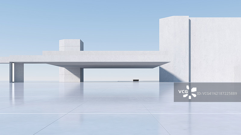 3D白色简单背景空间图片素材